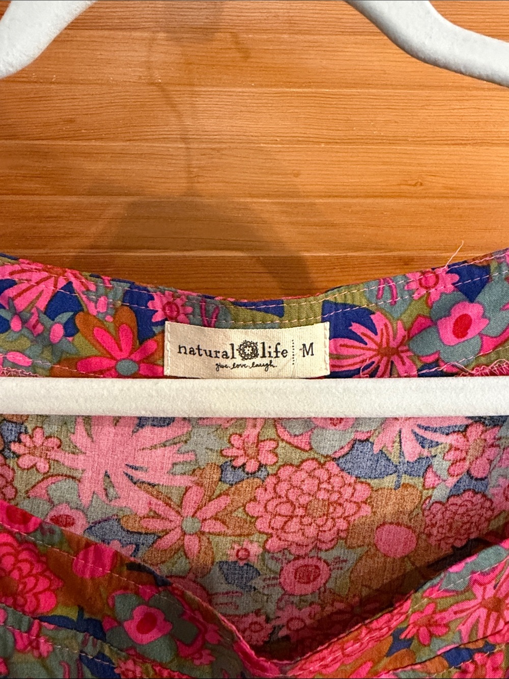 NATURAL LIFE Pink & Blue Floral Midi Dress - Picture 2 of 3